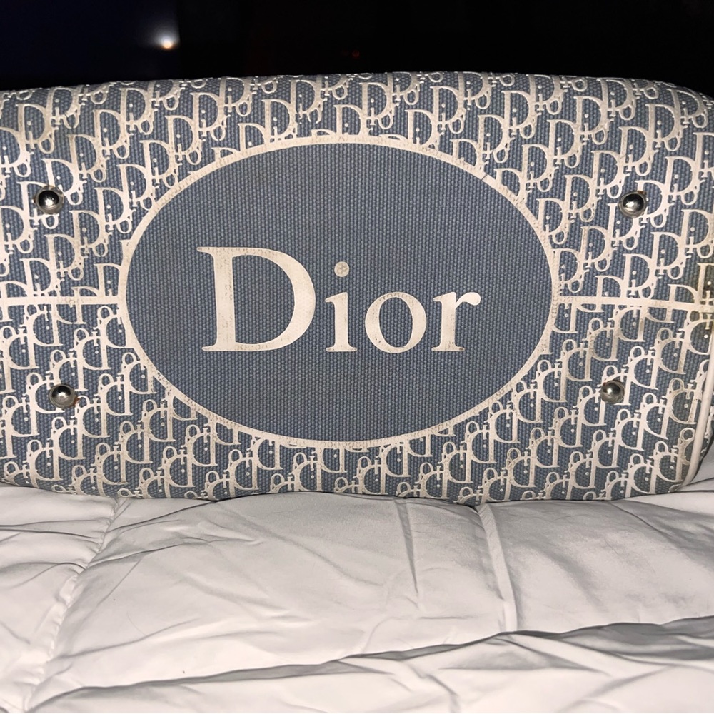 Dior vintage purse, blue/white clean!
